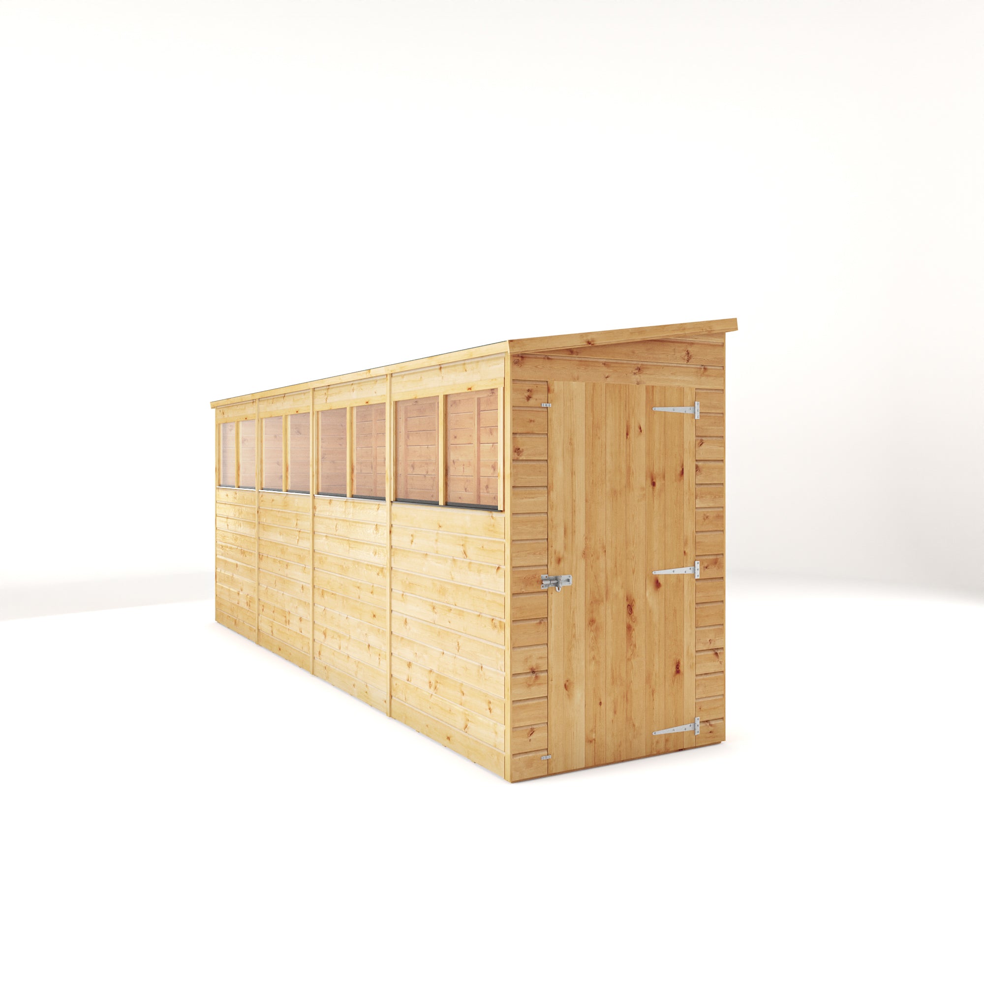 Modular Shiplap Pent Single Door Wooden Shed