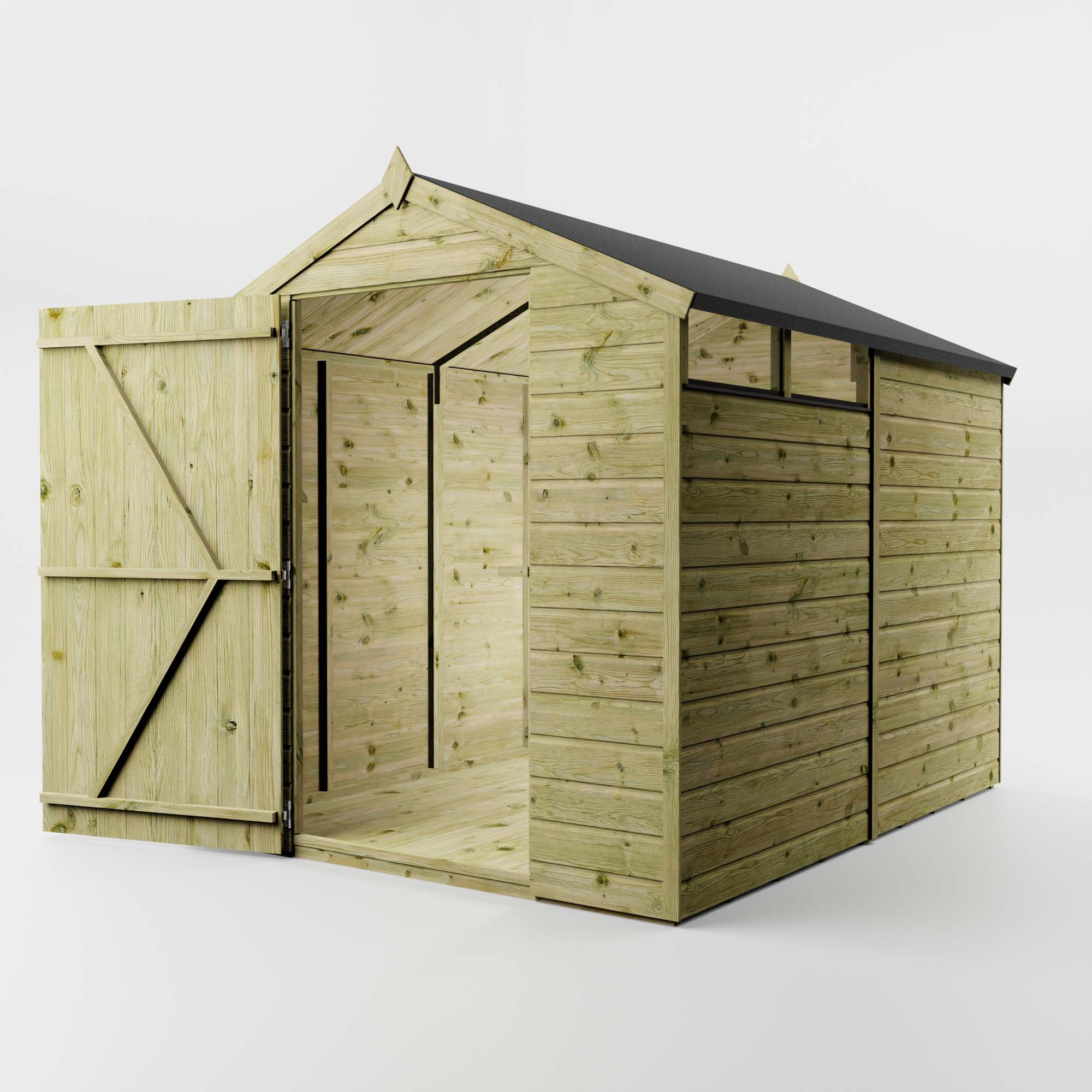 茶 kaaoS 8x6 Security Apex Shed | Ultra-Secure Garden Storage – Mercia