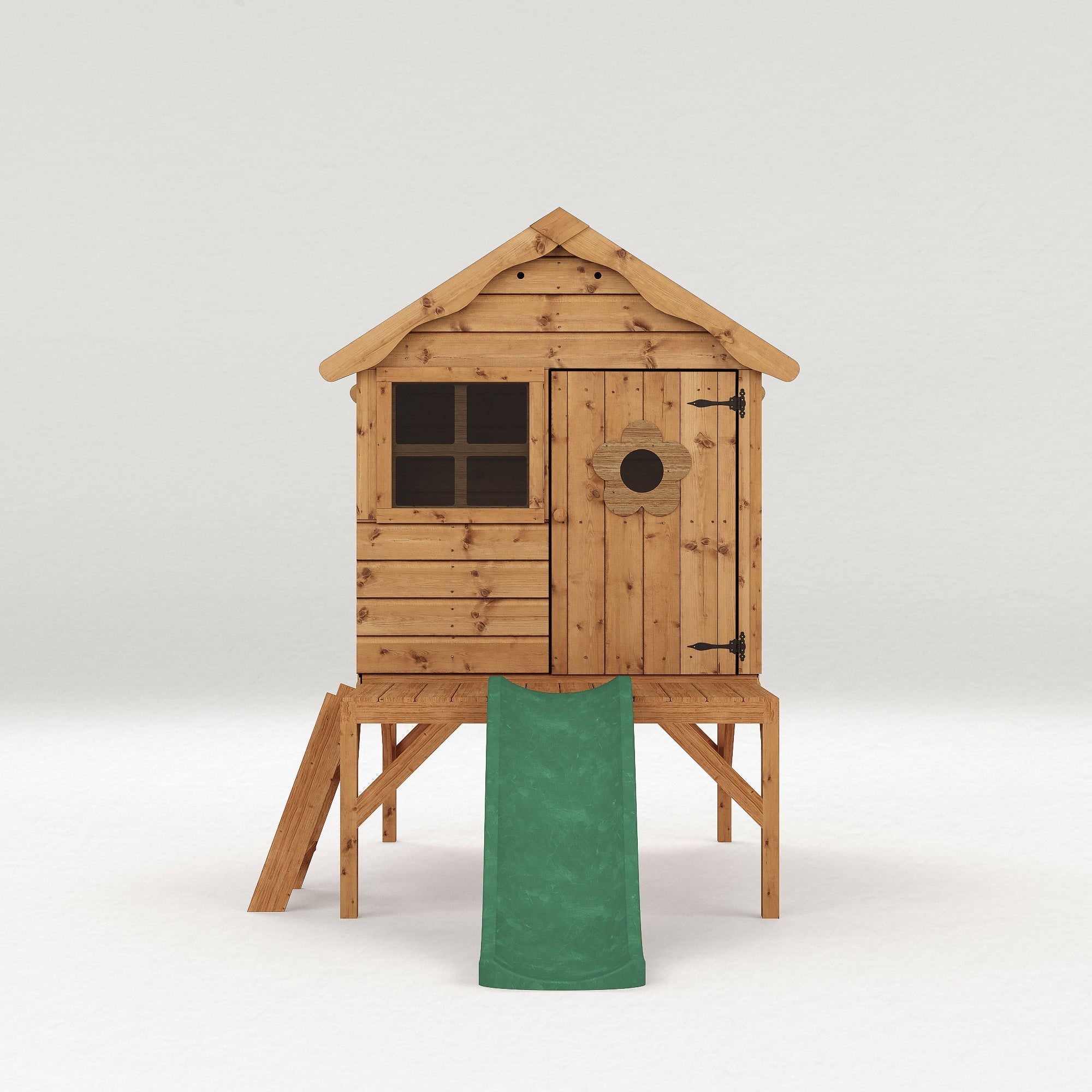 Snug Tower Wooden Playhouse with Slide