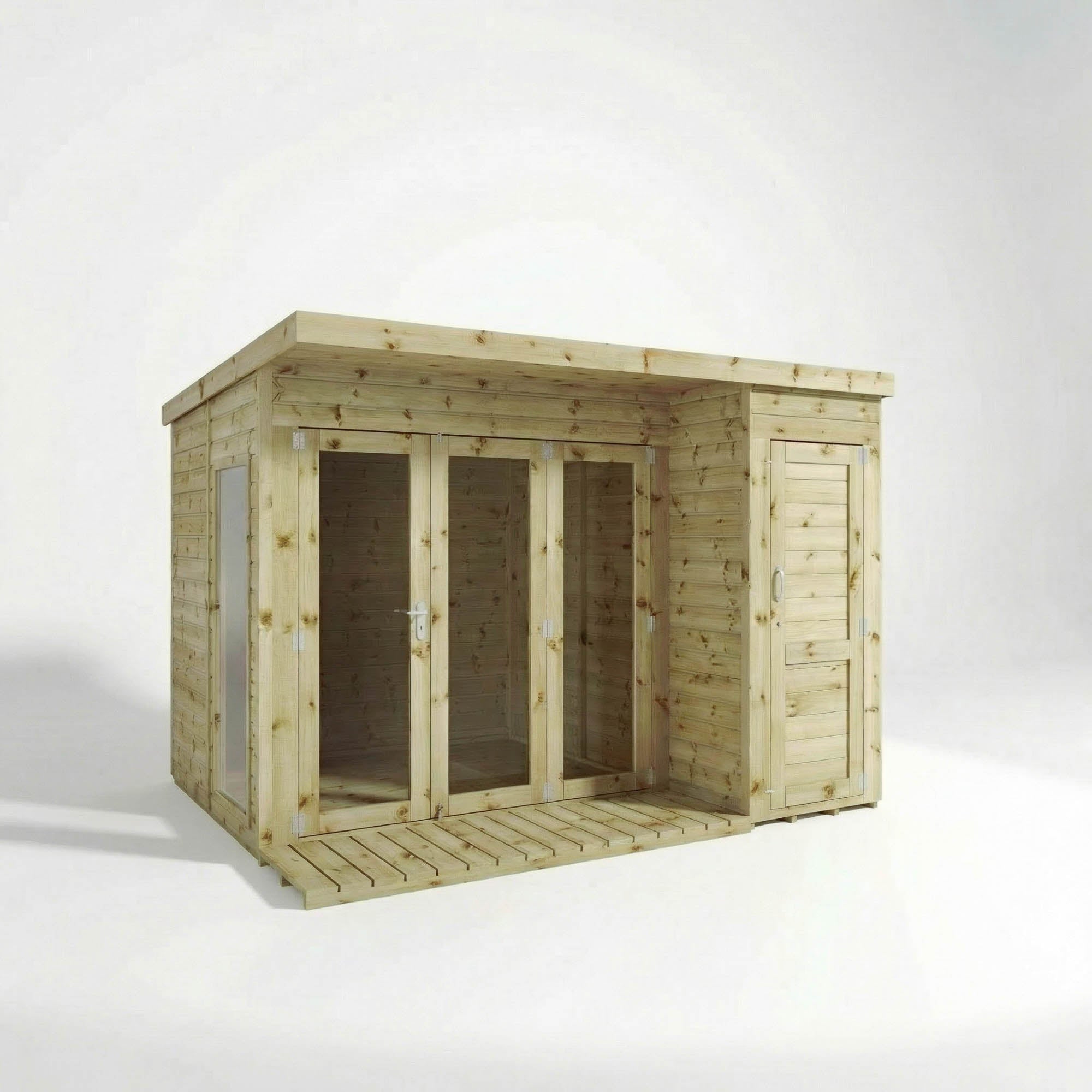 Contemporary Summerhouse with Side Shed