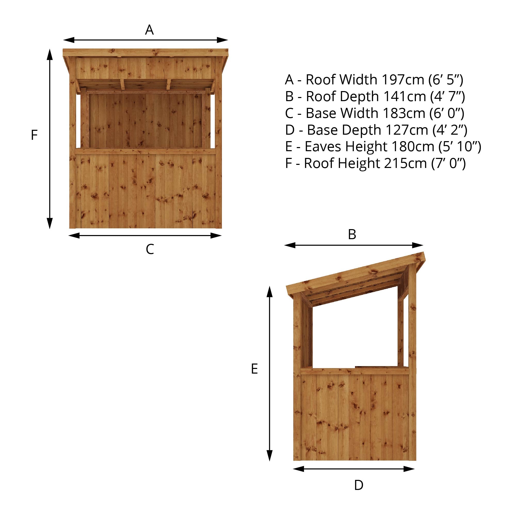 6' x 4' Pressure Treated Garden Bar