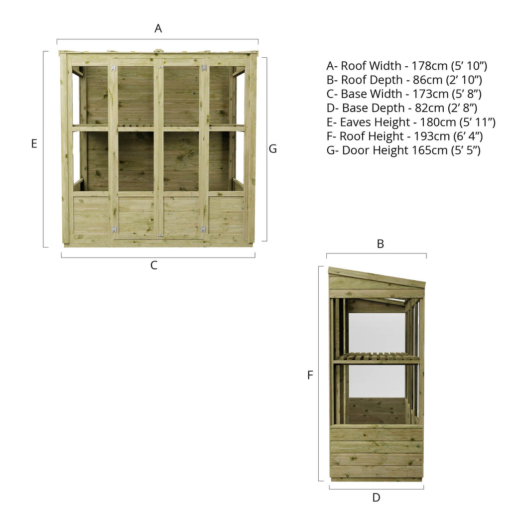 6 x 3 Evesham Victorian Growhouse