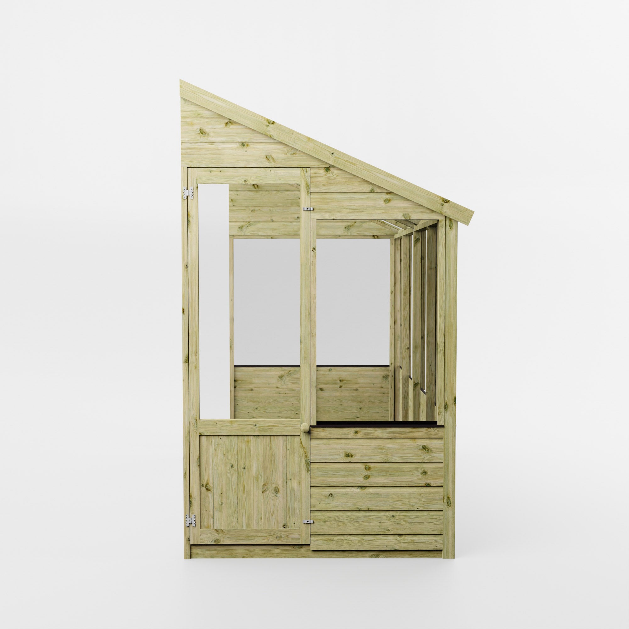 8 x 4 Evesham Lean-to Pent Wooden Greenhouse