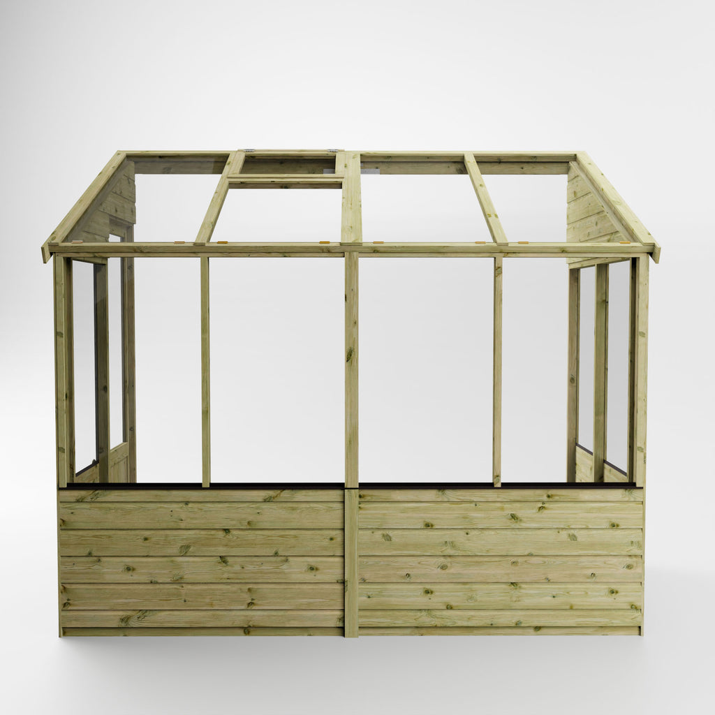 8 x 4 Evesham Lean-to Pent Wooden Greenhouse