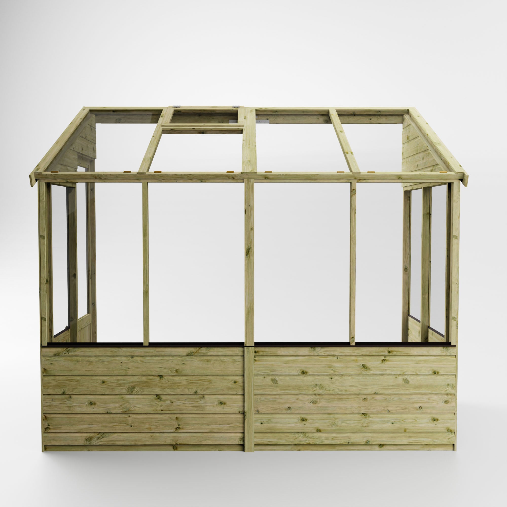 8 x 4 Evesham Lean-to Pent Wooden Greenhouse