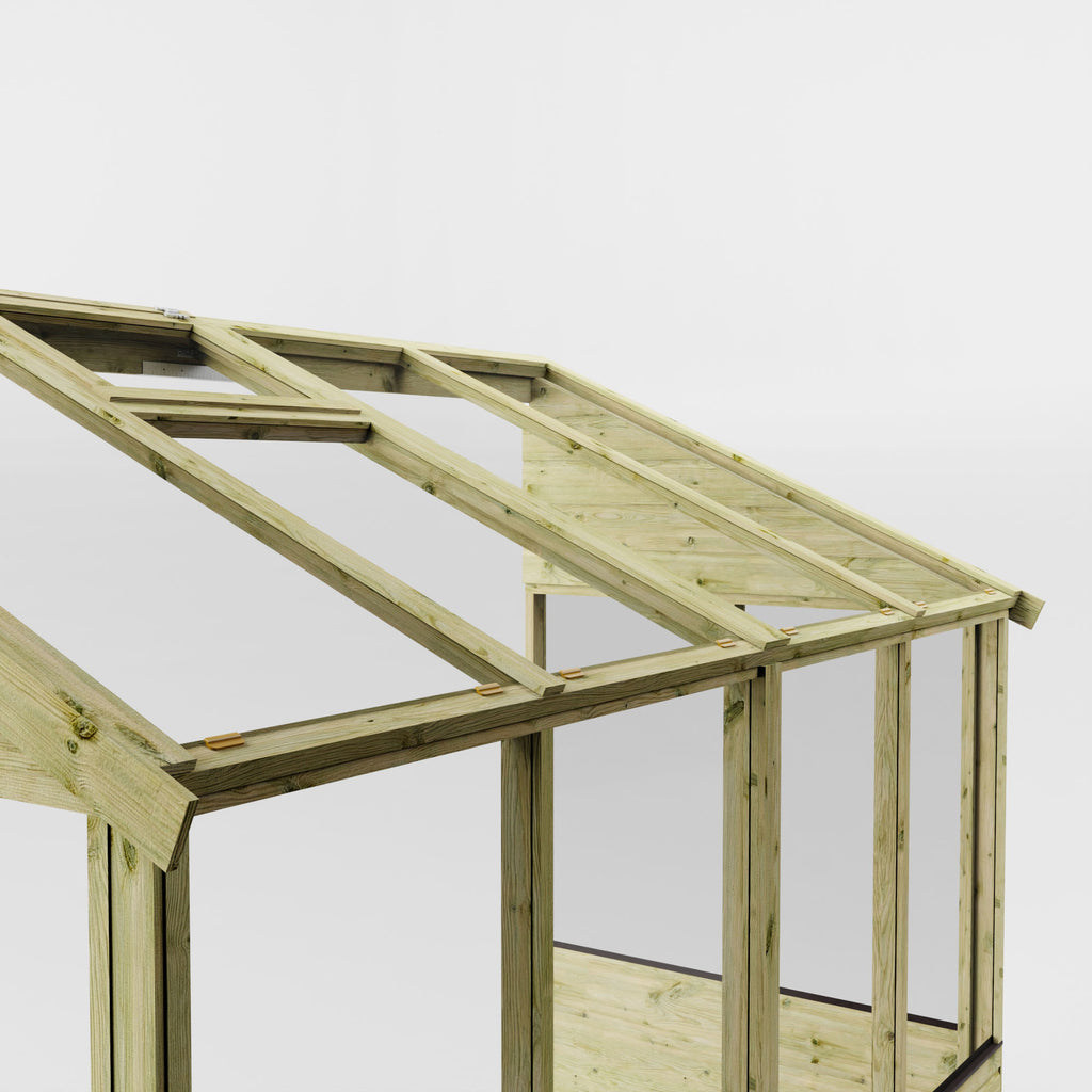 8 x 4 Evesham Lean-to Pent Wooden Greenhouse