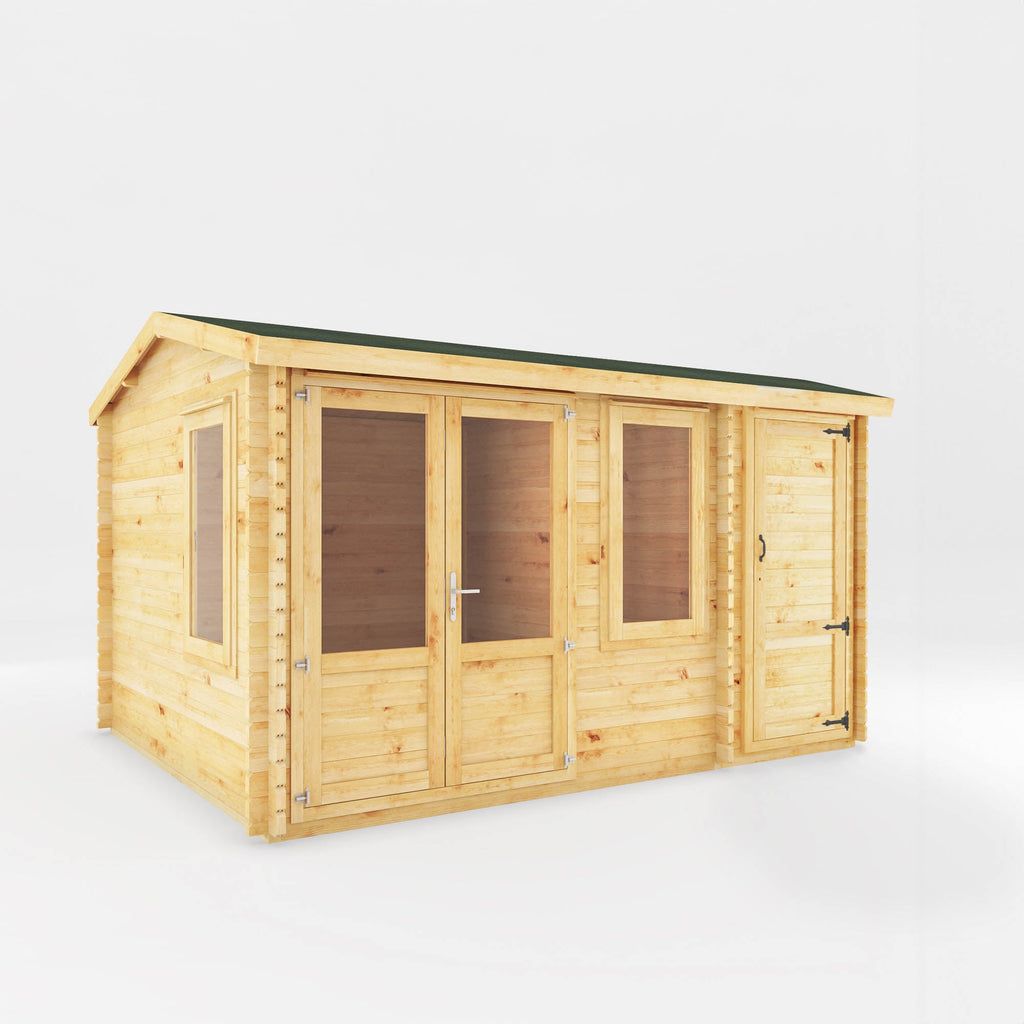 The Home Office Elite Log Cabin with Side Shed