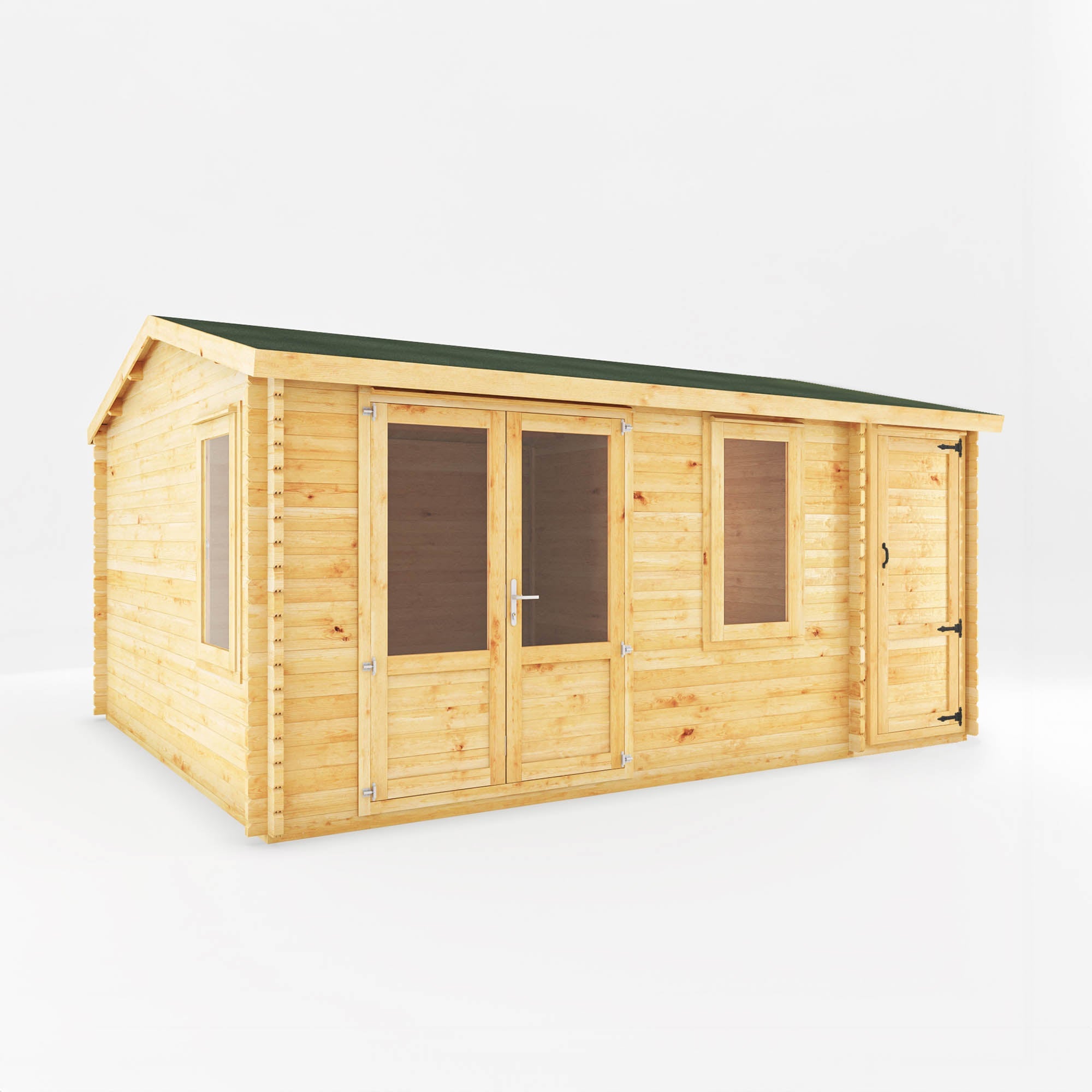 The Home Office Elite Log Cabin with Side Shed