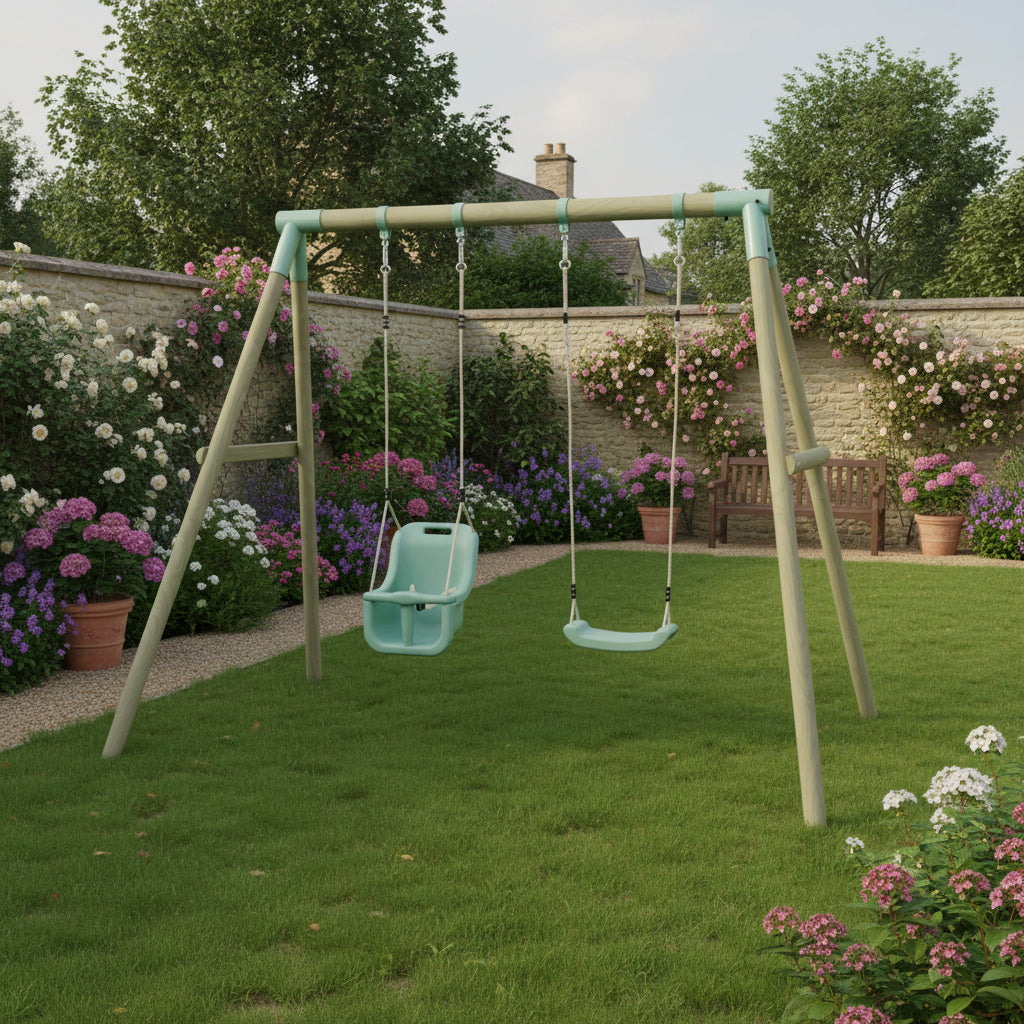 Double Swing with Single Baby Seat