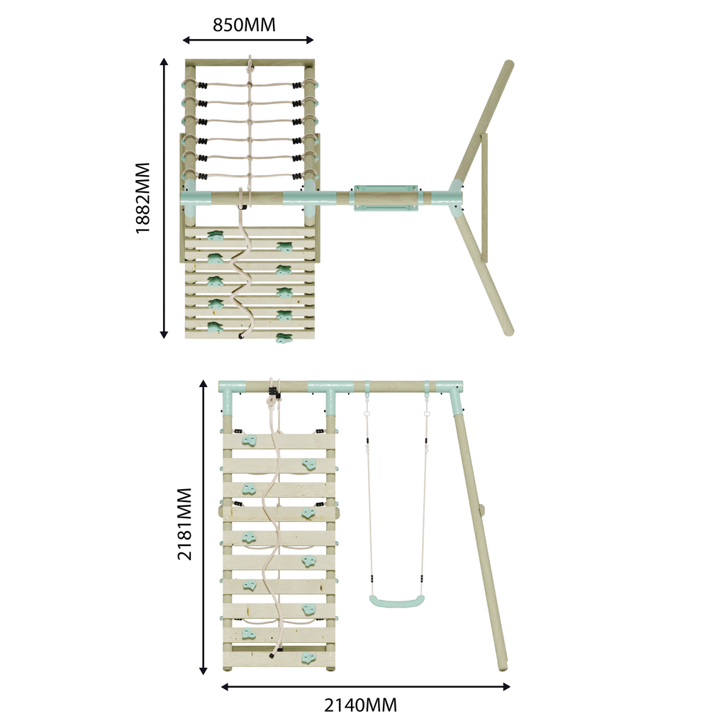 Single Swing with Climbing Wall