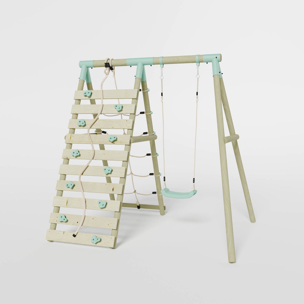 Single Swing with Climbing Wall
