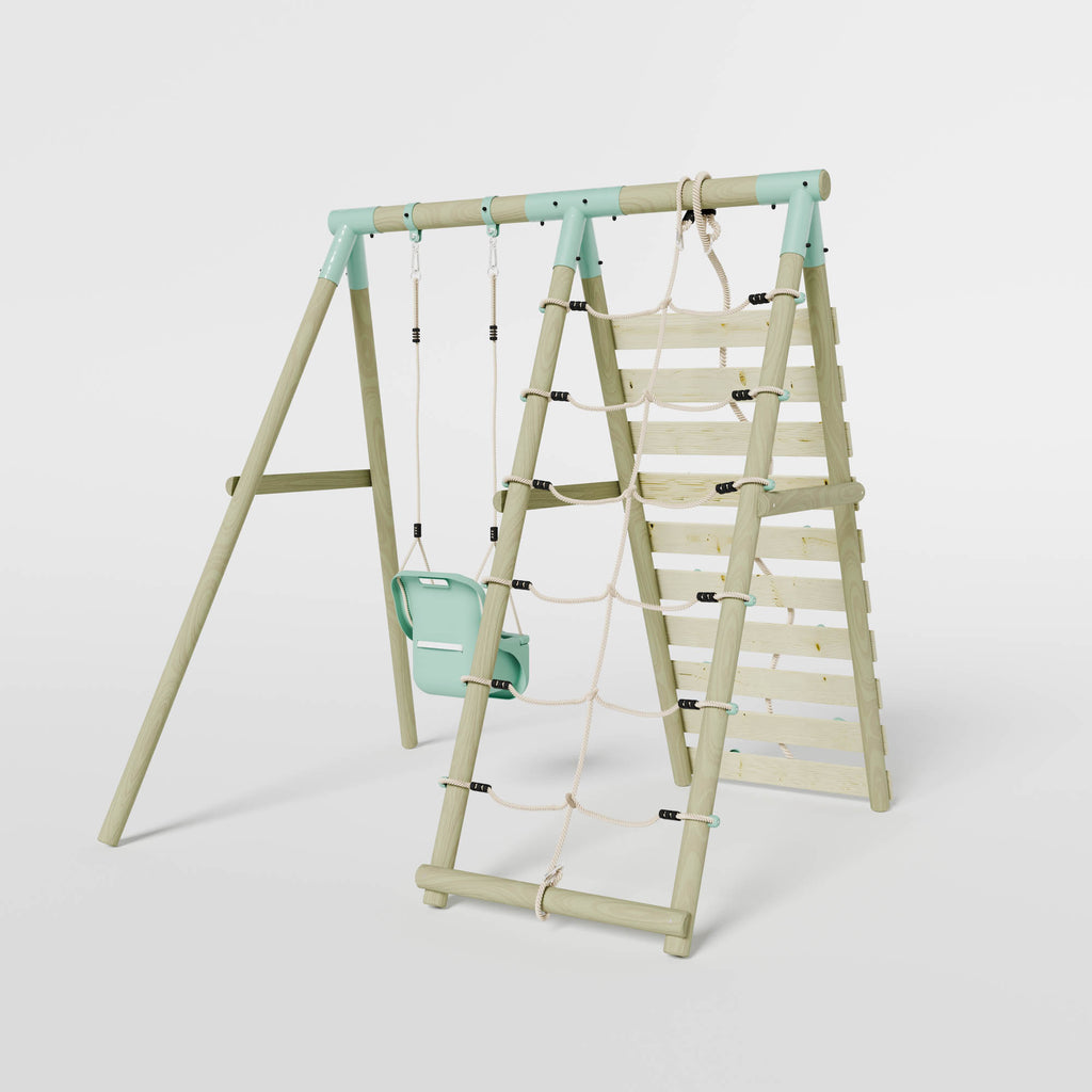 Single Baby Seat Swing with Climbing Wall