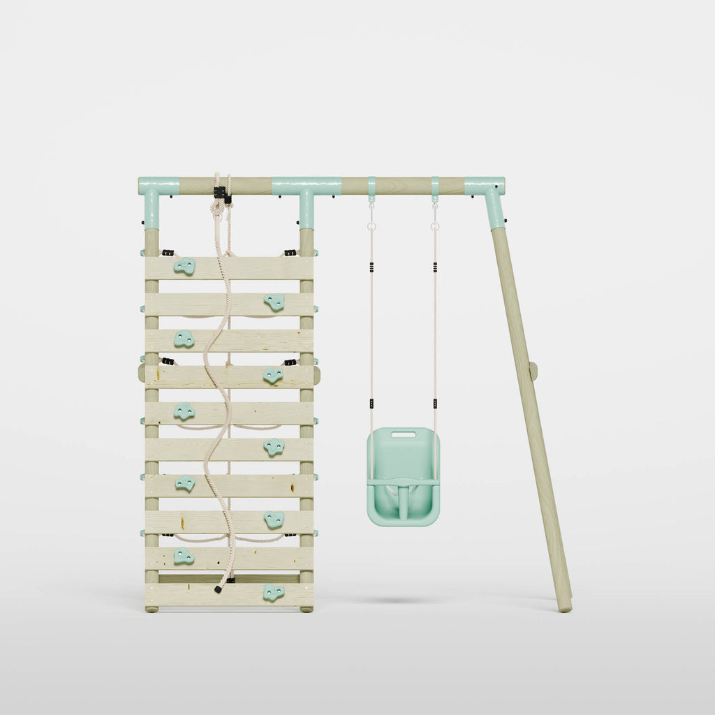 Single Baby Seat Swing with Climbing Wall