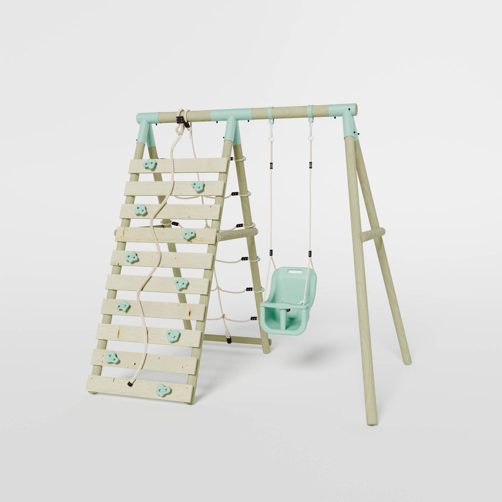 Single Baby Seat Swing with Climbing Wall