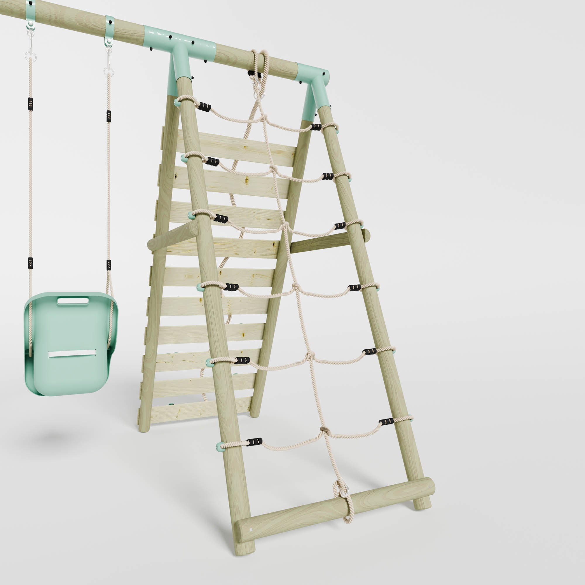 Single Baby Seat Swing with Climbing Wall
