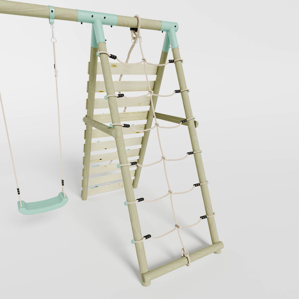 Double Swing with Climbing Wall