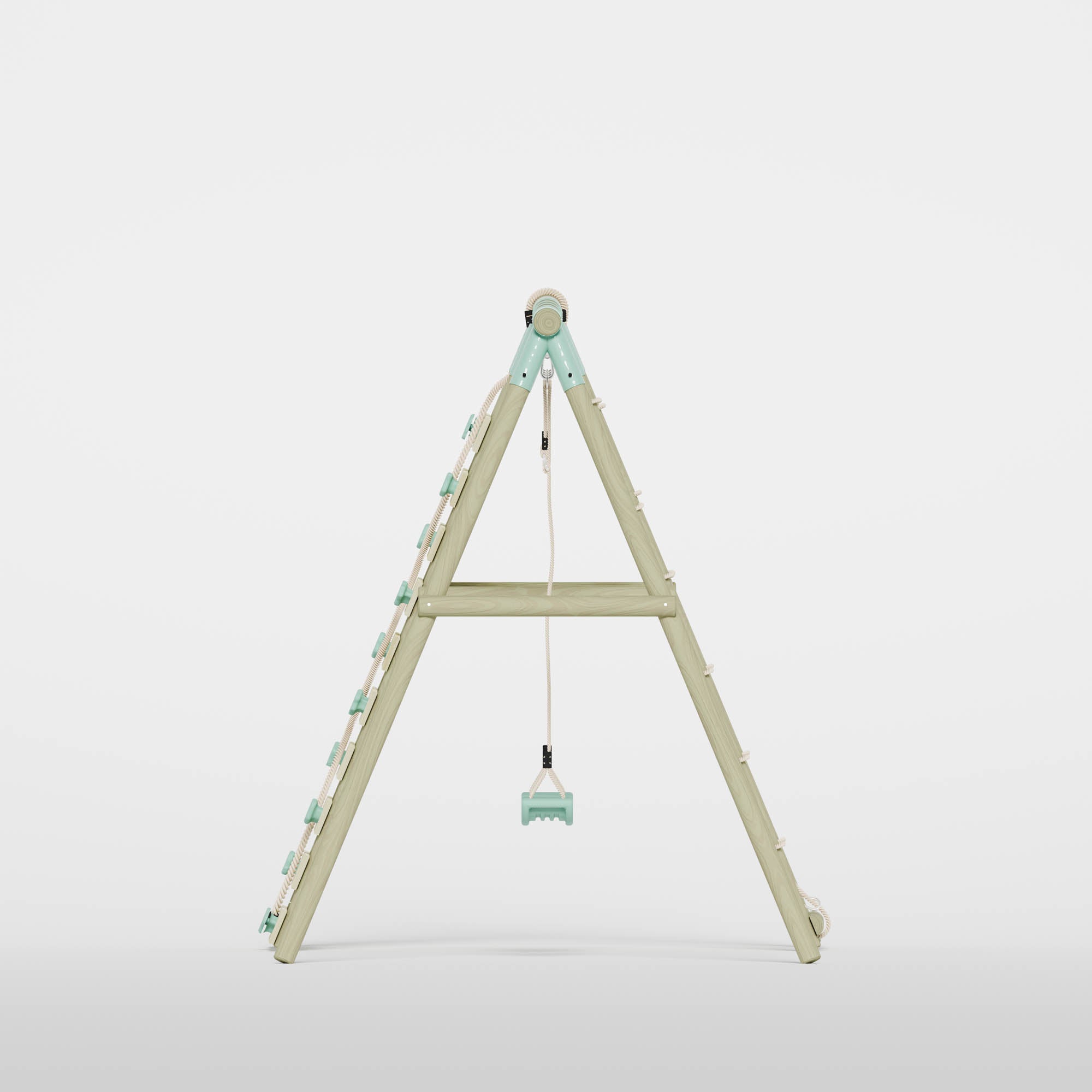 Double Swing with Climbing Wall