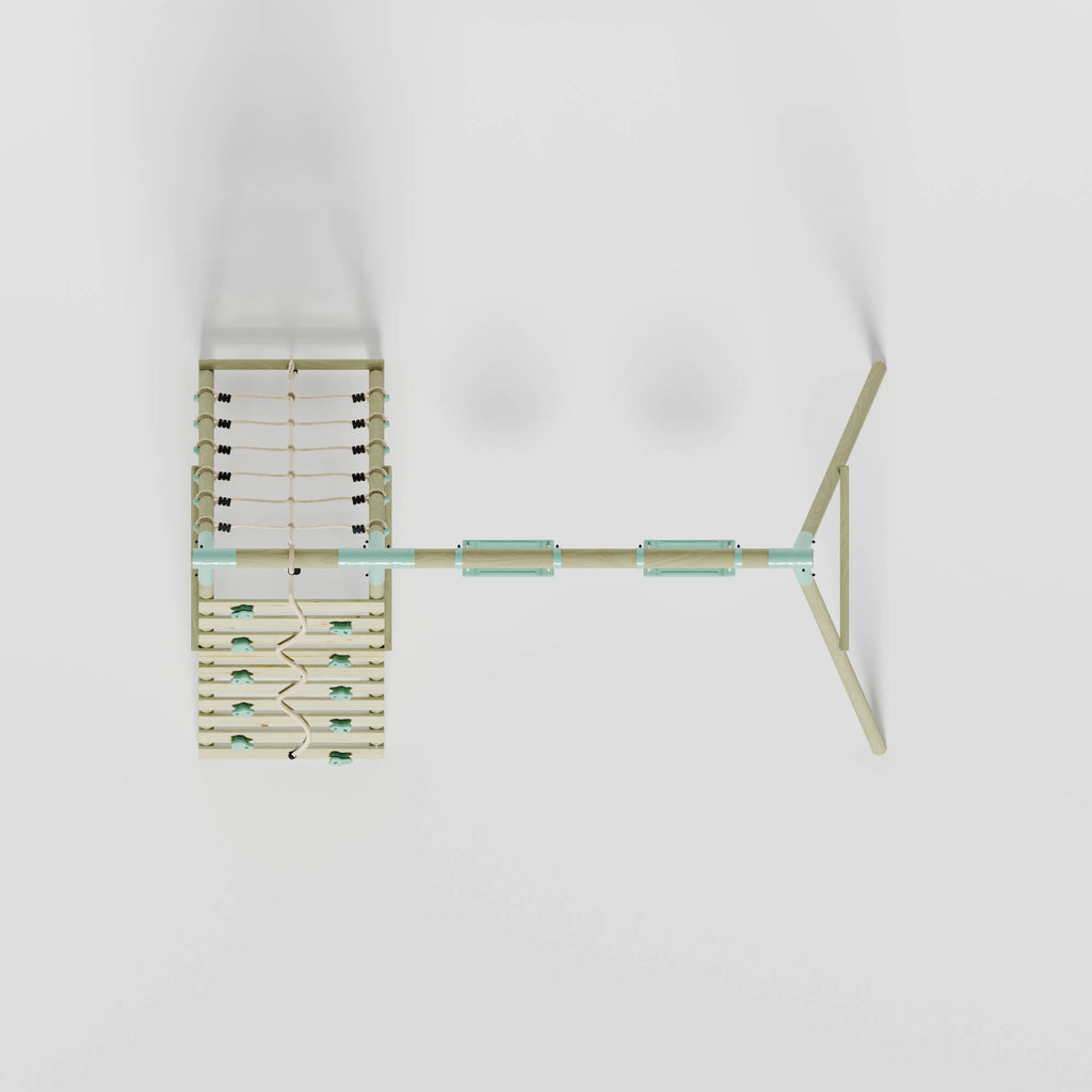 Double Swing with Climbing Wall