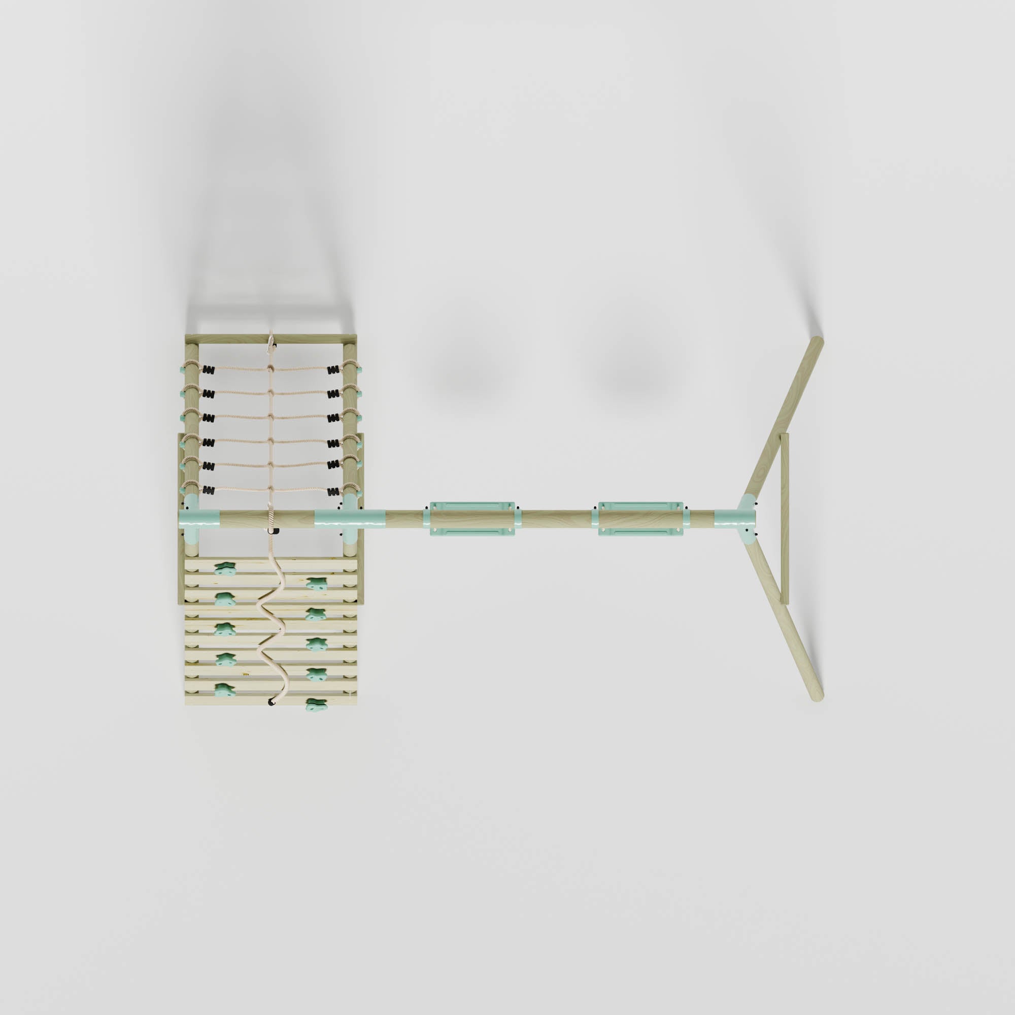 Double Swing with Climbing Wall