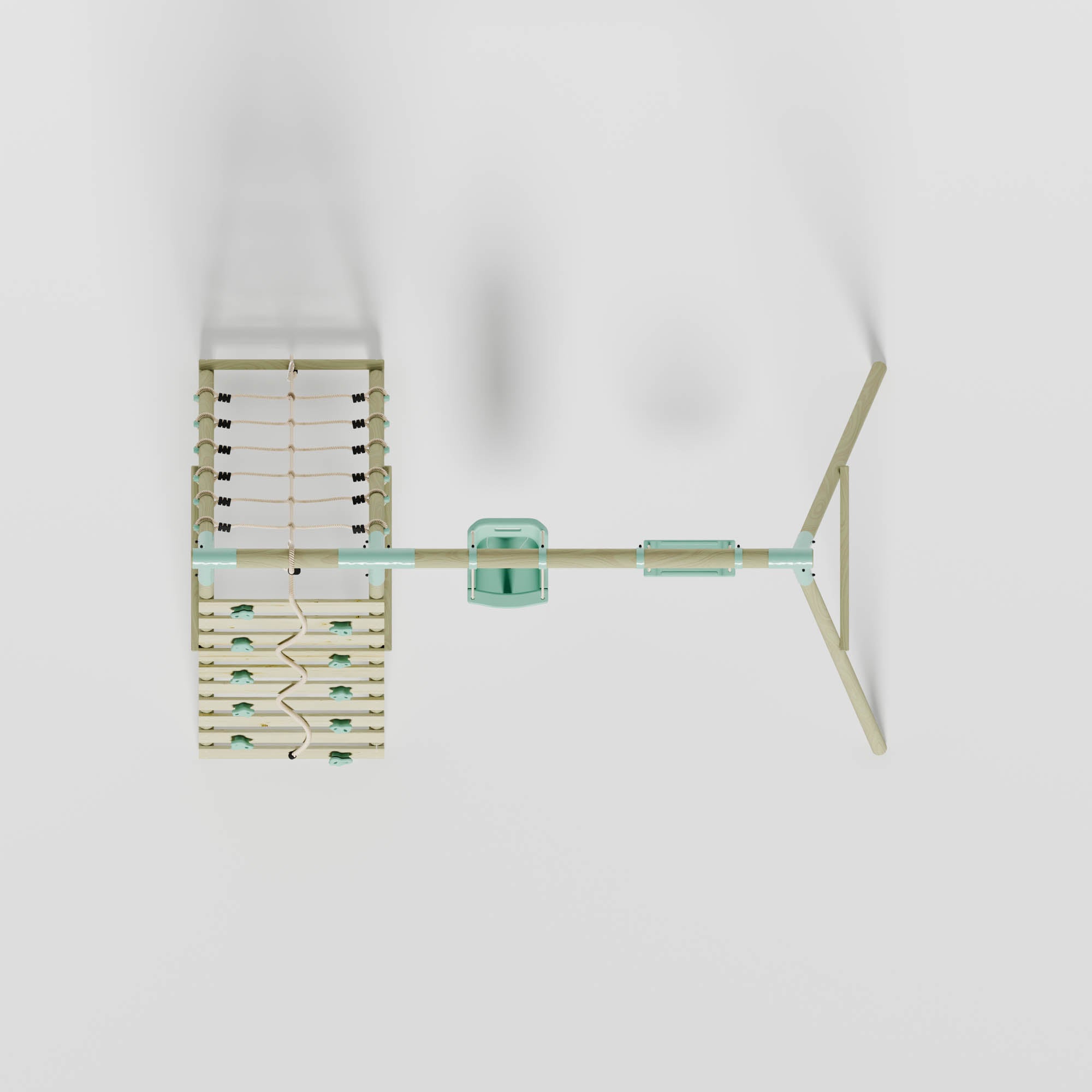 Double Swing with Baby Seat & Climbing Wall