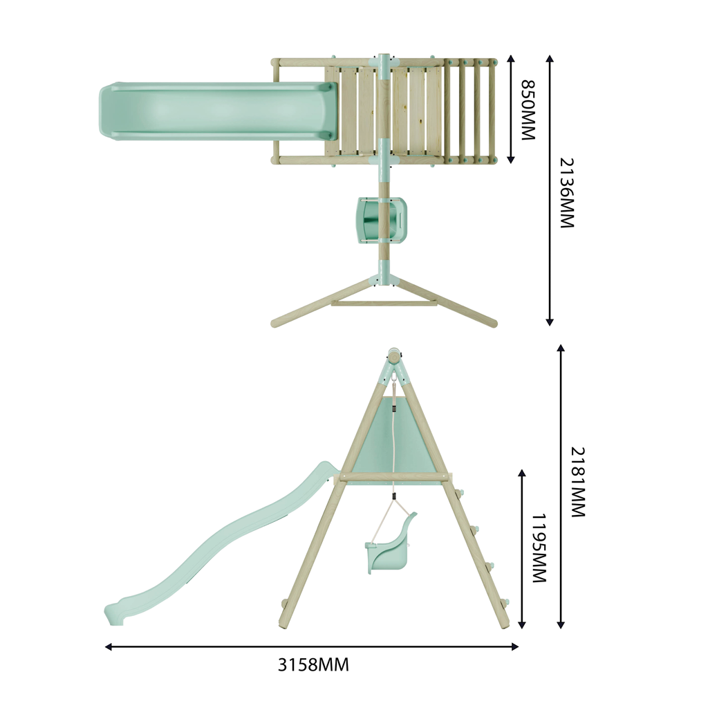 Single Baby Seat Swing with Slide