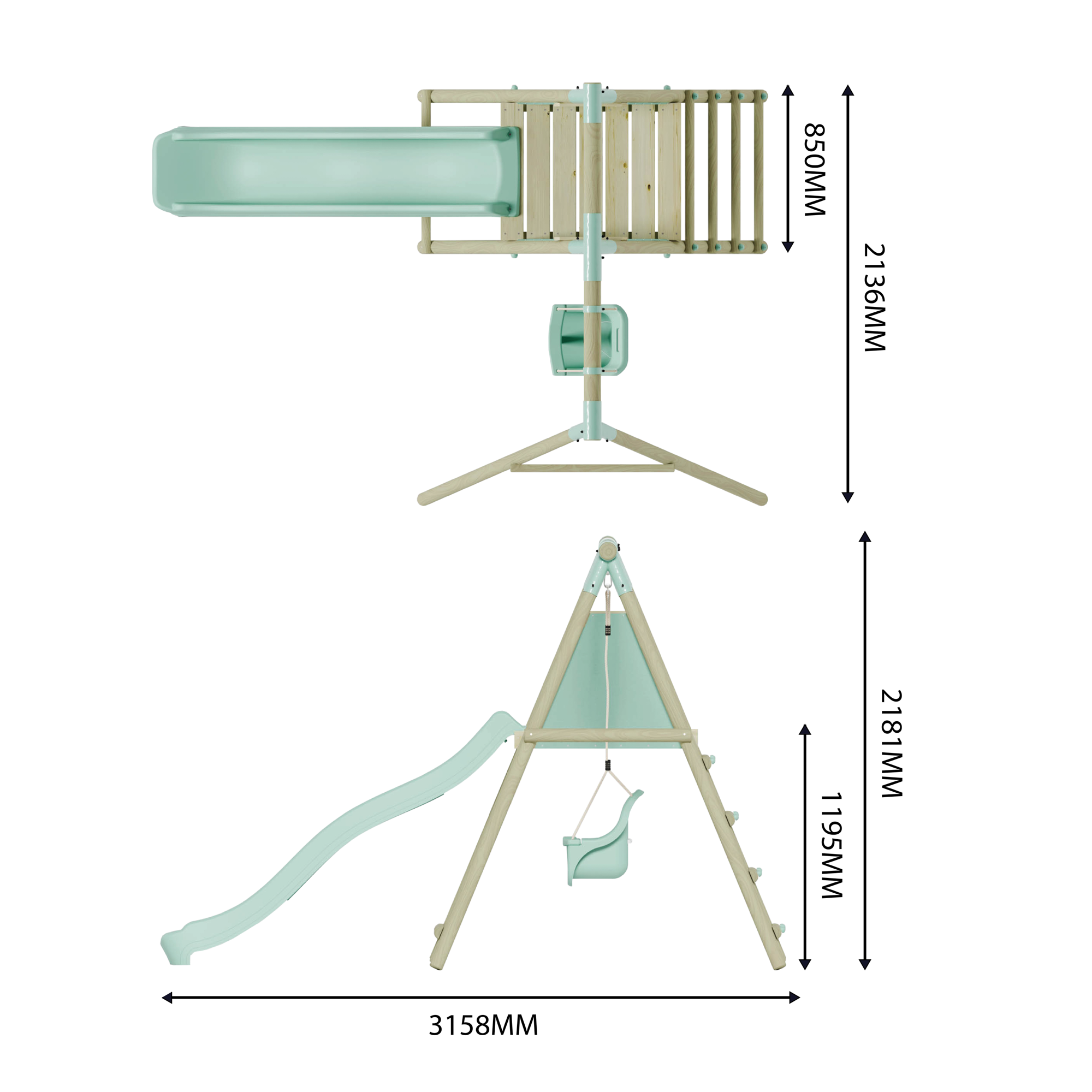 Single Baby Seat Swing with Slide