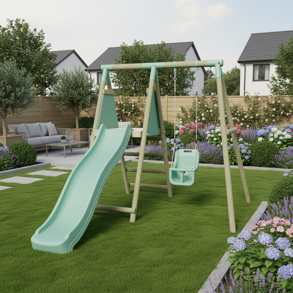 Single Baby Seat Swing with Slide