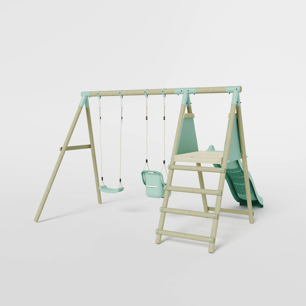 Double Swing with Baby Seat & Slide