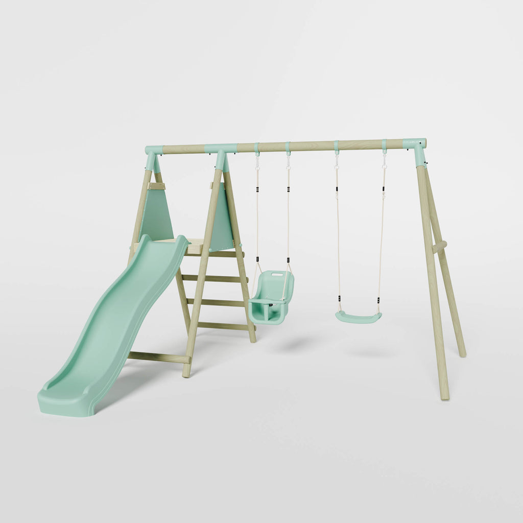Double Swing with Baby Seat & Slide