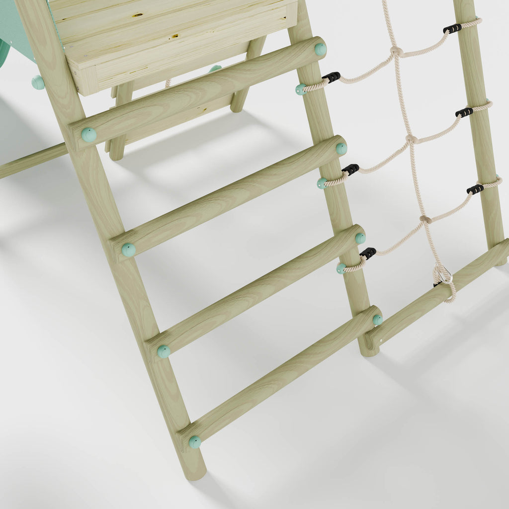 Single Swing with Climbing Wall & Slide