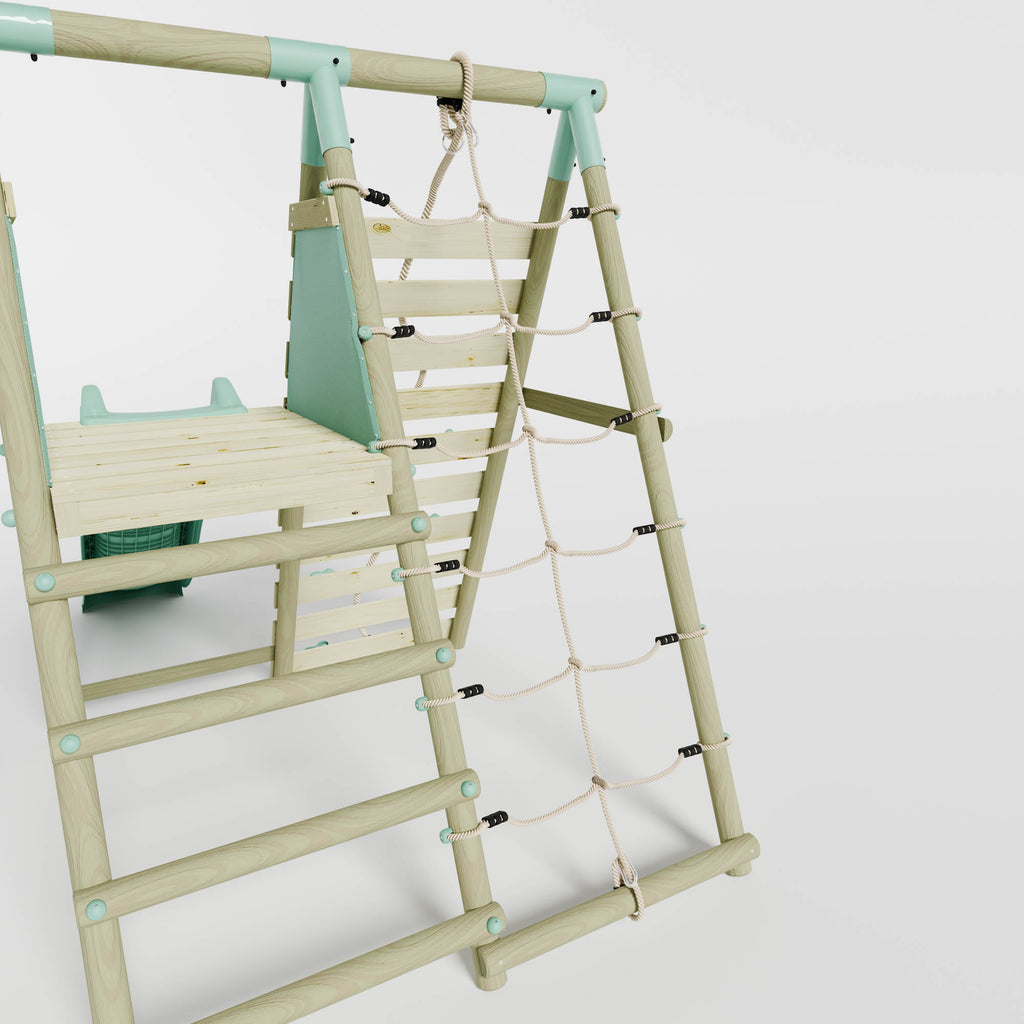 Single Swing with Climbing Wall & Slide