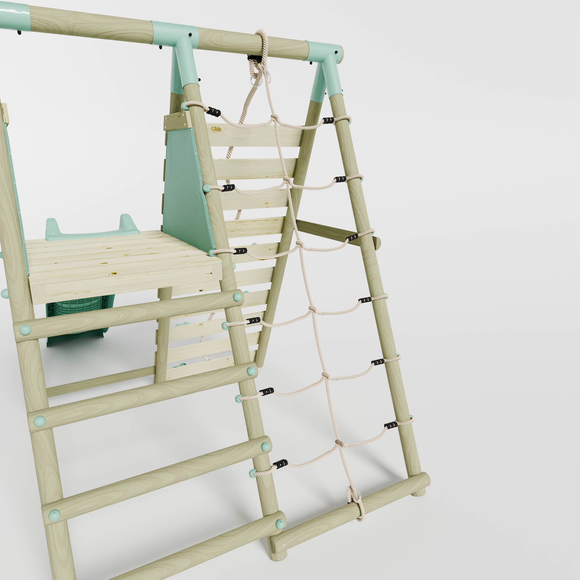 Single Swing with Climbing Wall & Slide