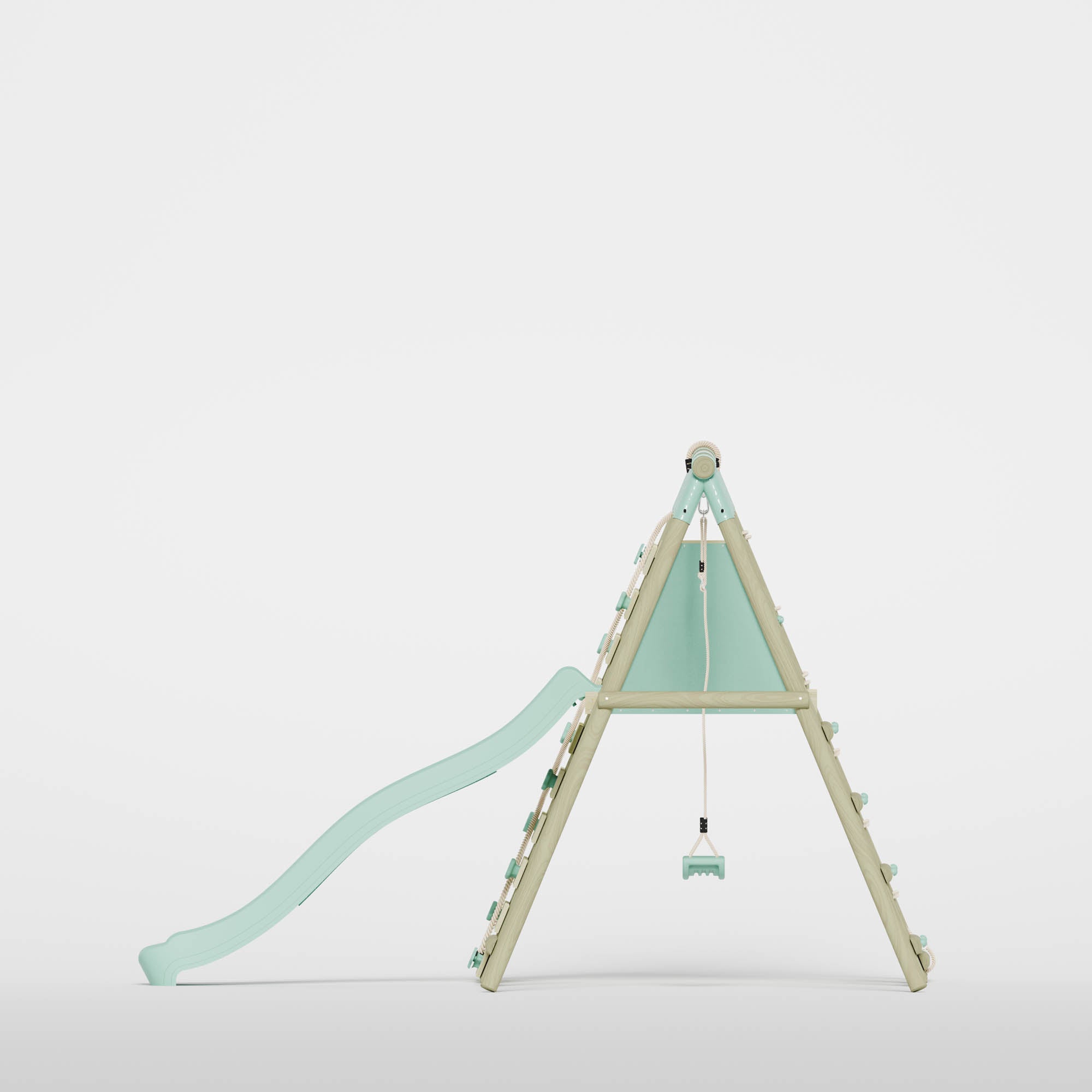 Single Swing with Climbing Wall & Slide