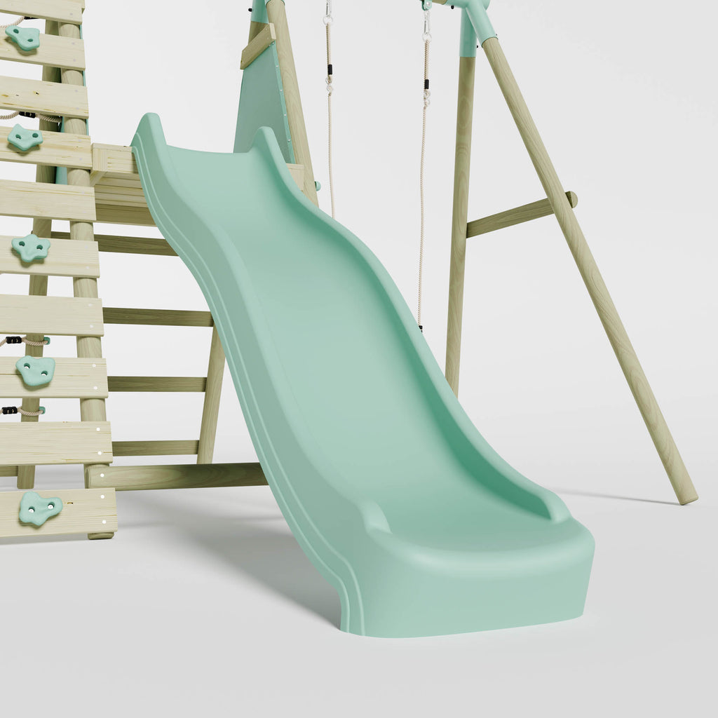 Single Swing with Climbing Wall & Slide