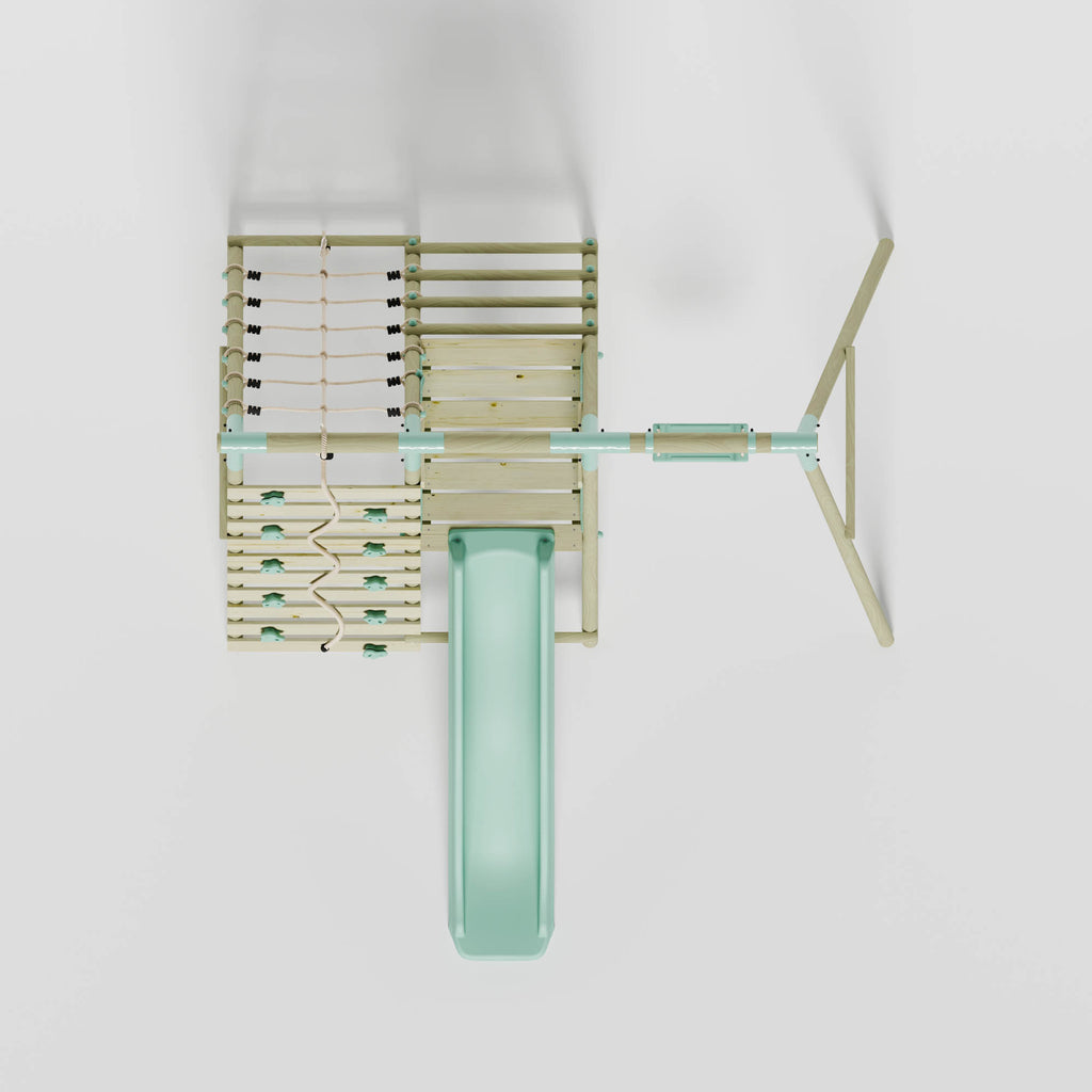 Single Swing with Climbing Wall & Slide