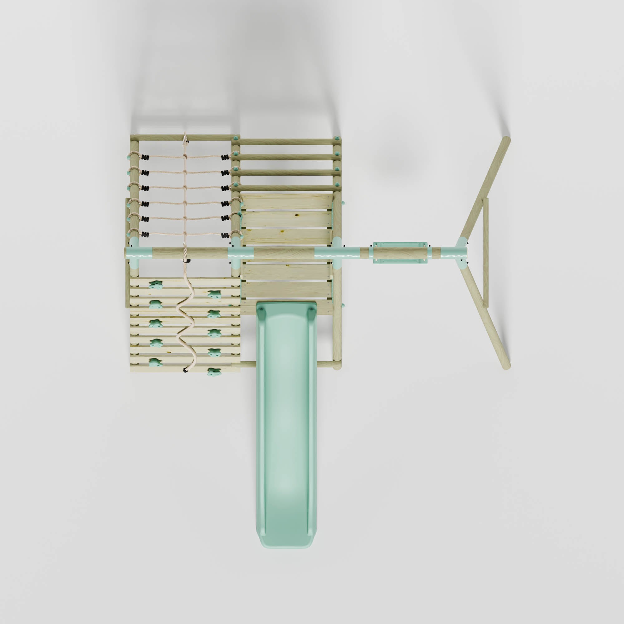 Single Swing with Climbing Wall & Slide