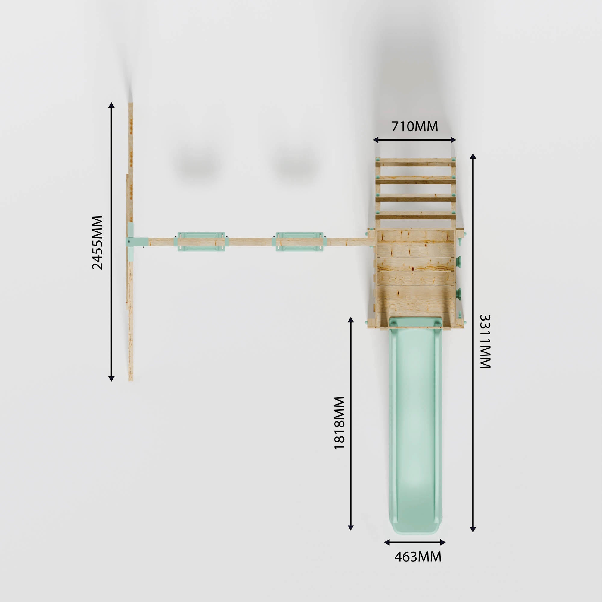Climbing Frame with Slide & Double Swing