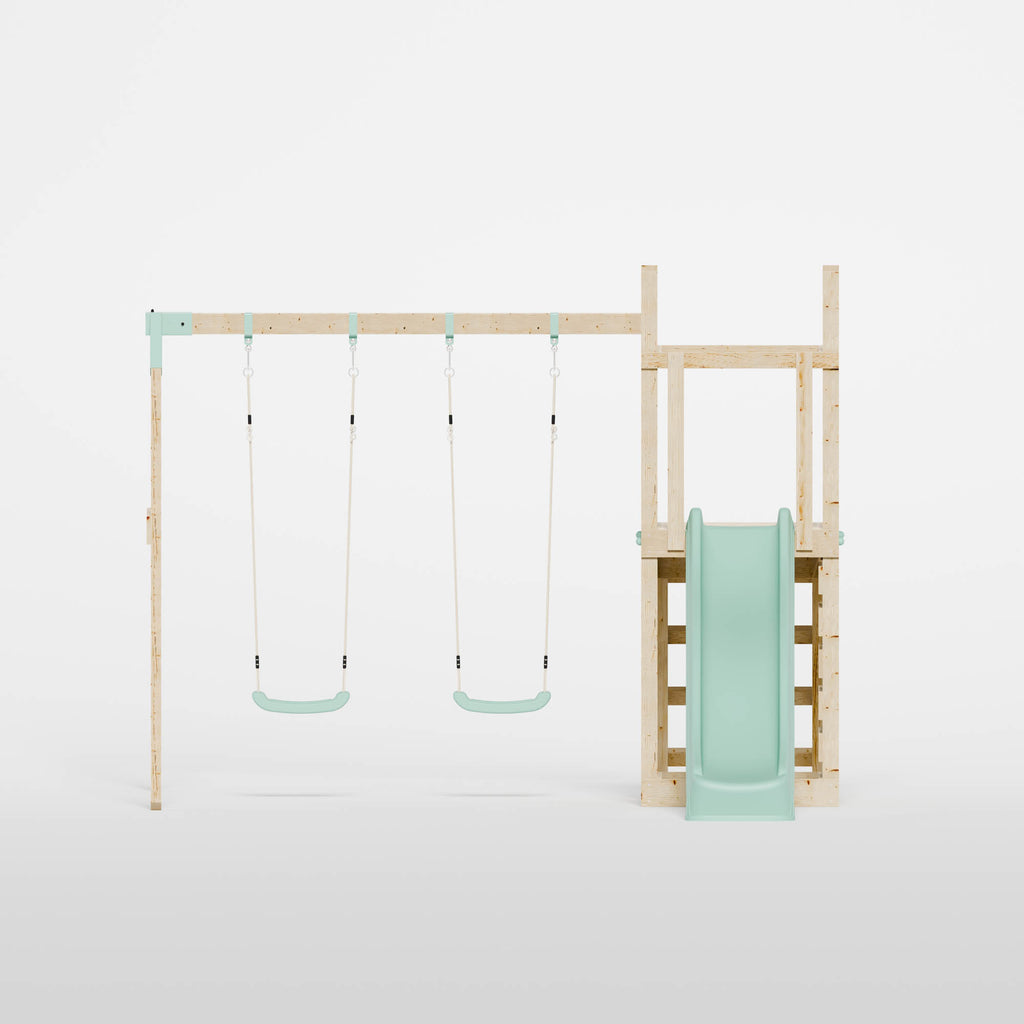 Climbing Frame with Slide & Double Swing