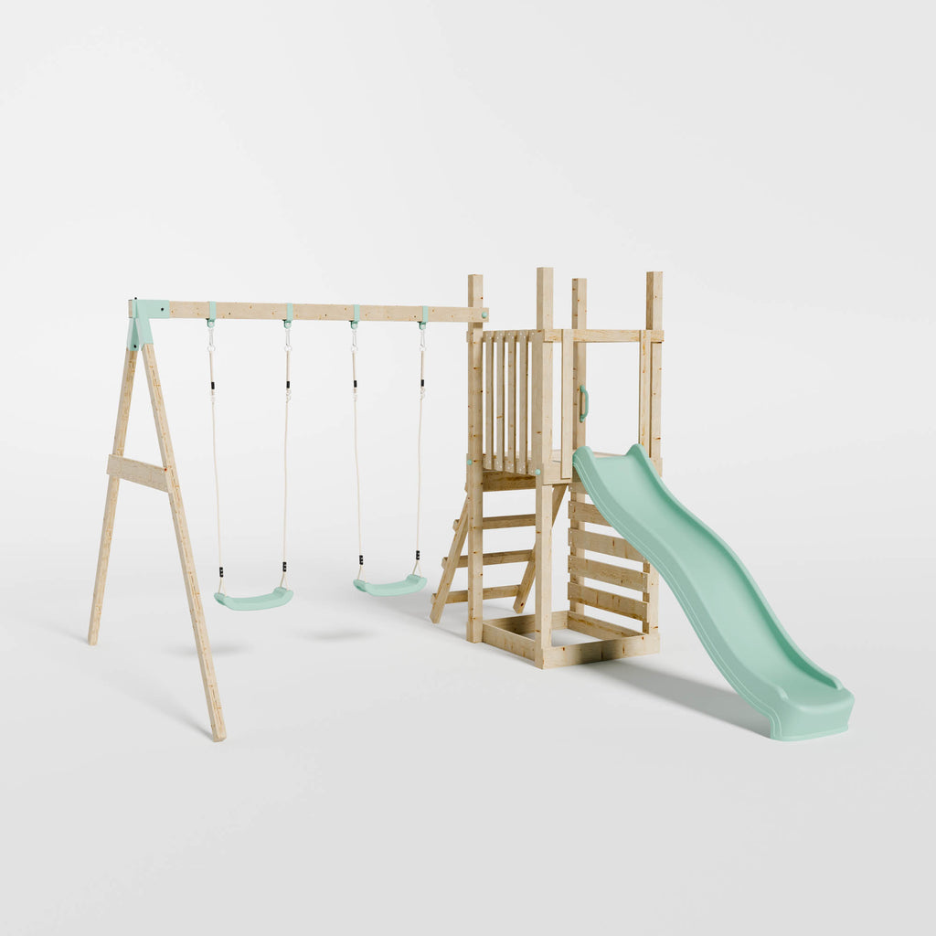 Climbing Frame with Slide & Double Swing