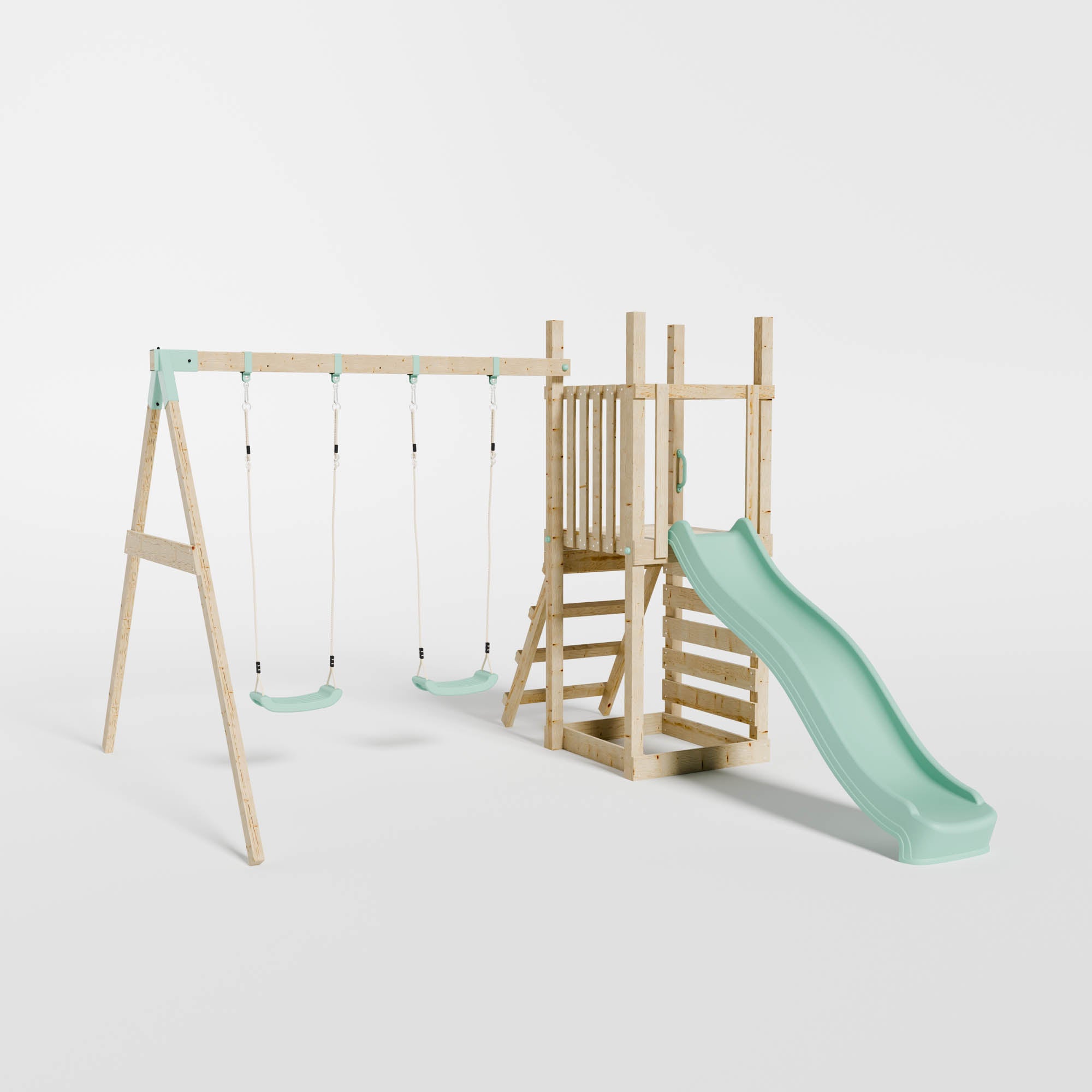 Climbing Frame with Slide & Double Swing