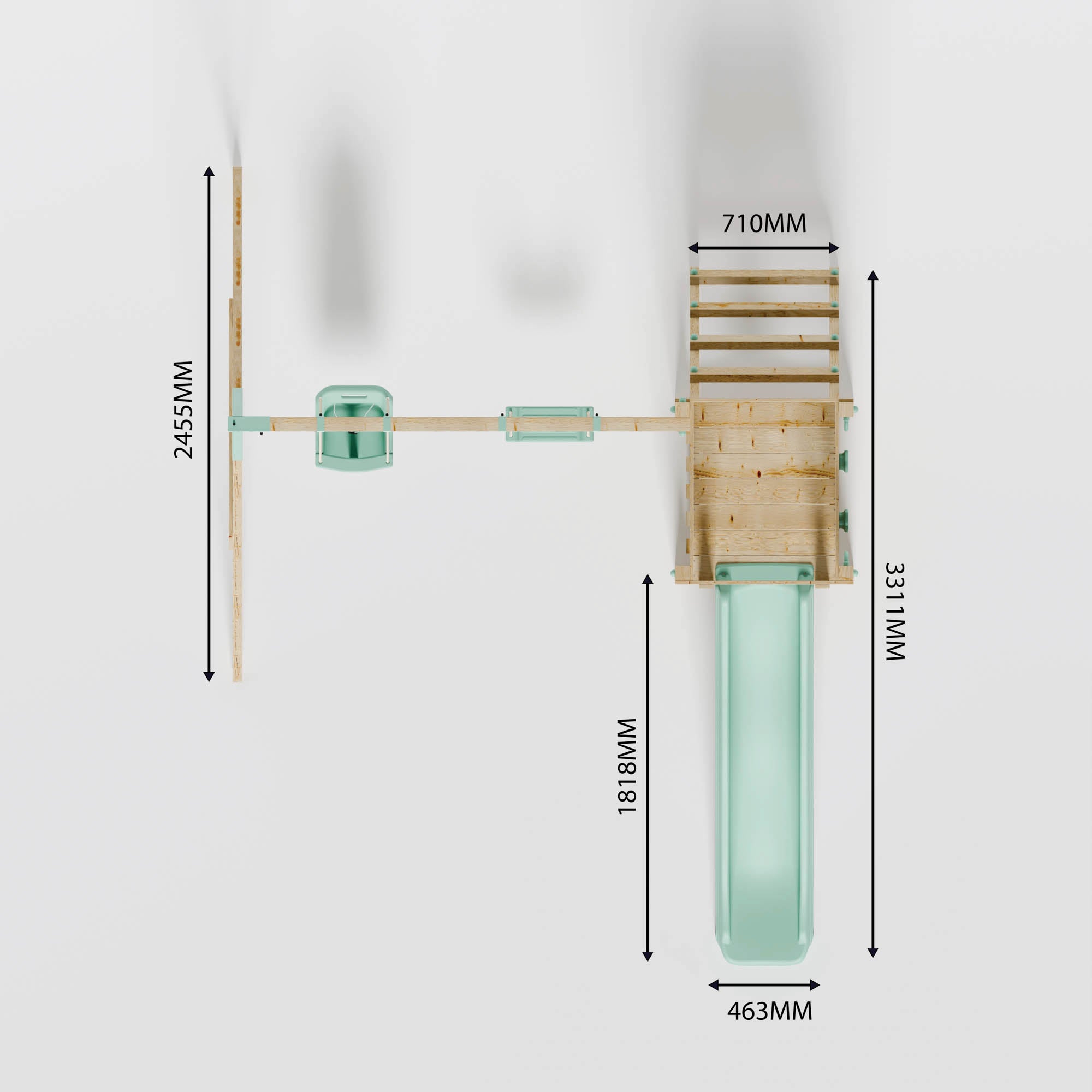 Climbing Frame with Slide, Swing & Baby Swing