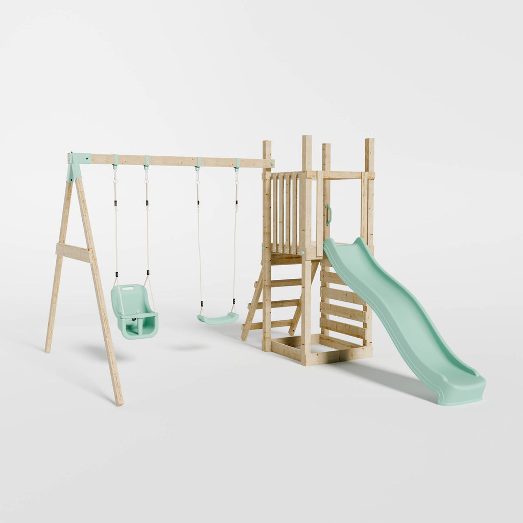 Climbing Frame with Slide, Swing & Baby Swing