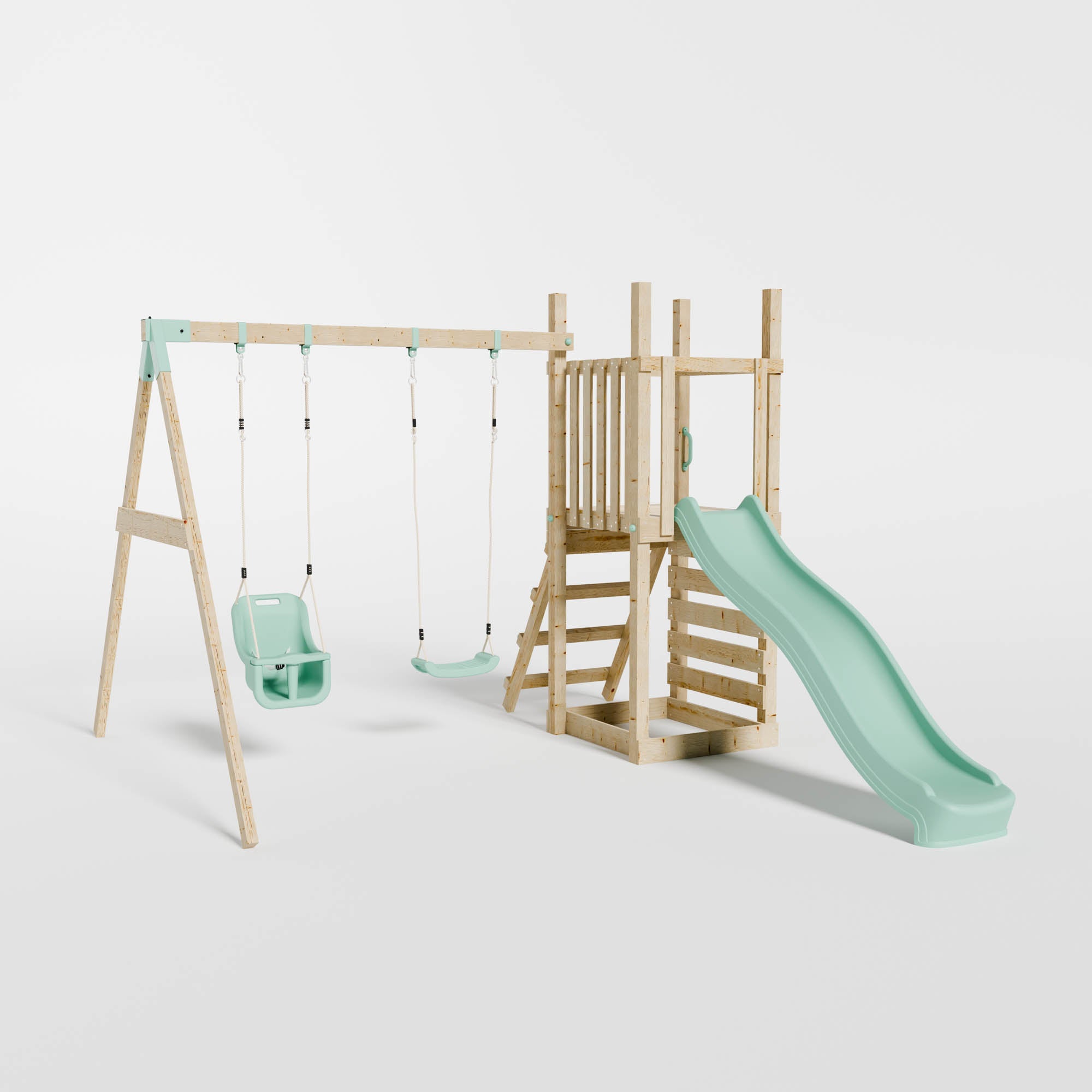 Climbing Frame with Slide, Swing & Baby Swing