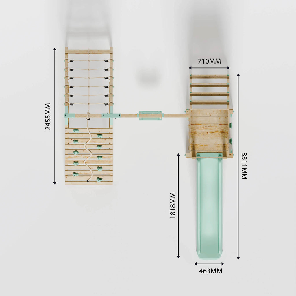 Climbing Frame with Slide, Swing & Climbing Frame
