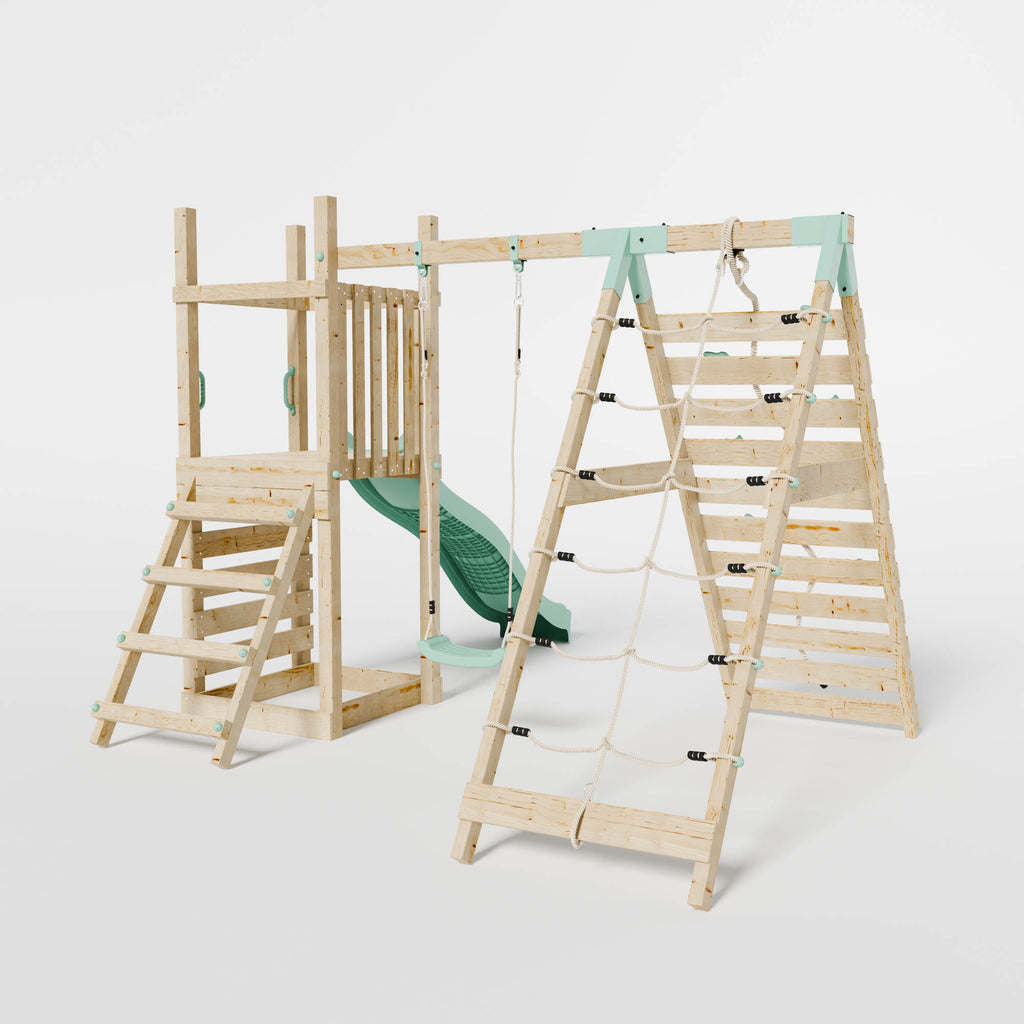 Climbing Frame with Slide, Swing & Climbing Frame