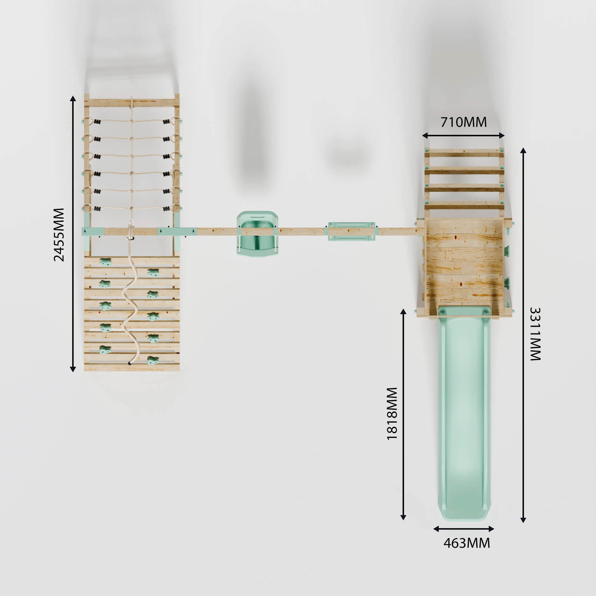 Climbing Frame with Slide, Swing, Baby Swing & Climbing Frame