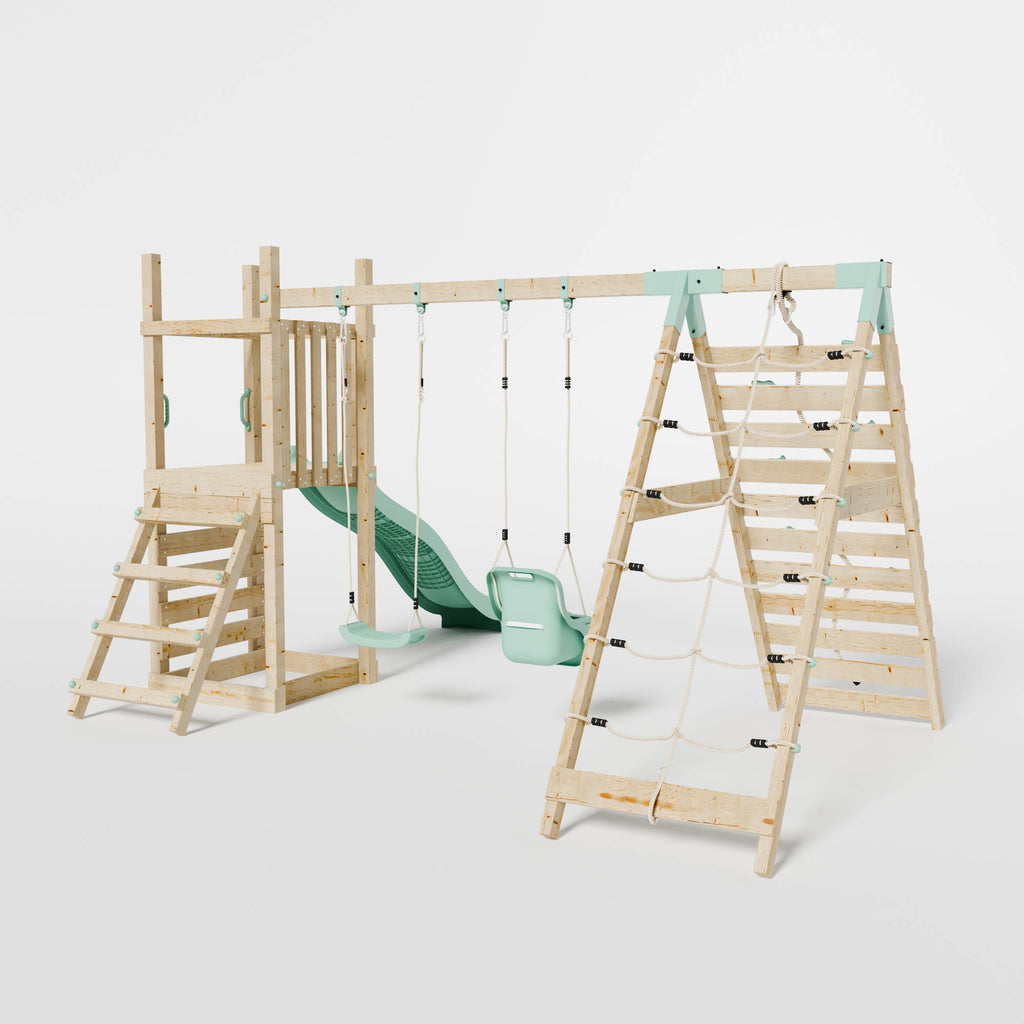 Climbing Frame with Slide, Swing, Baby Swing & Climbing Frame
