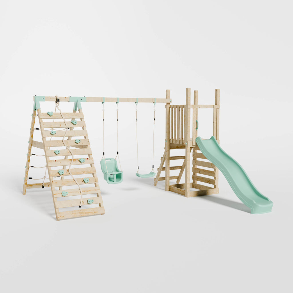 Climbing Frame with Slide, Swing, Baby Swing & Climbing Frame
