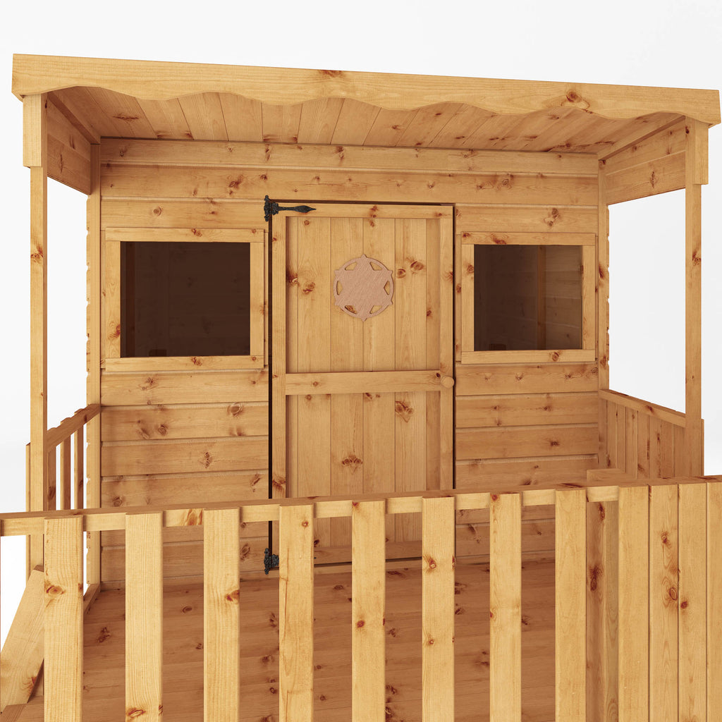 Pent Style Playhouse with Tower and Slide