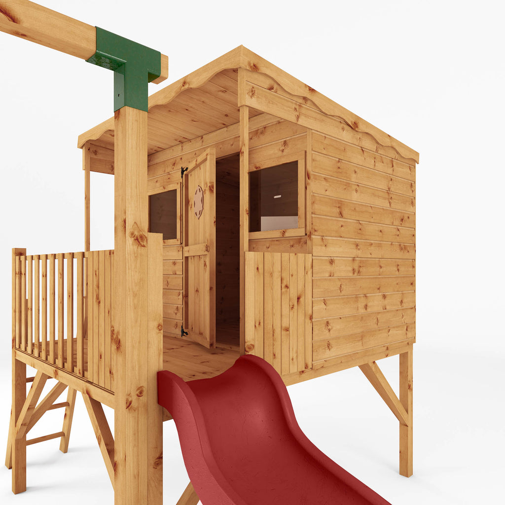 Pent Style Playhouse with Tower and Activity Set